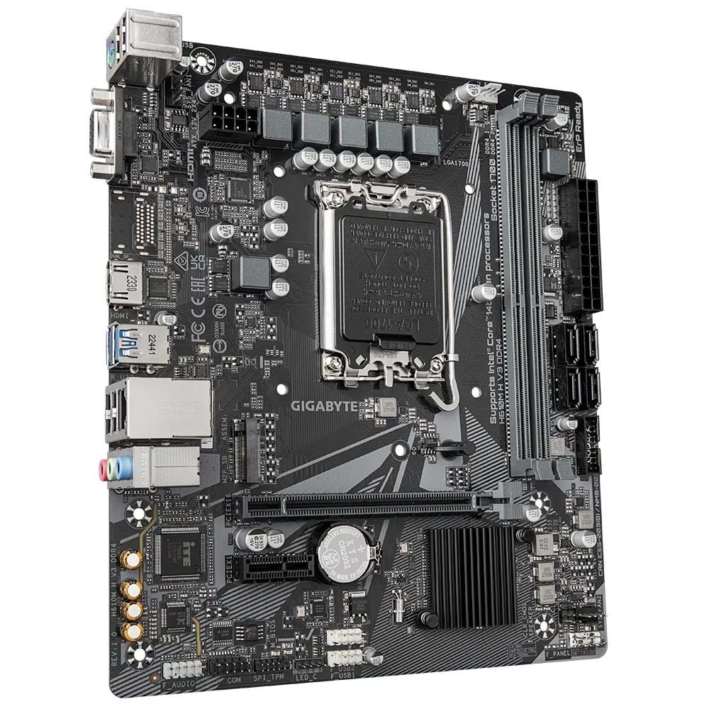 Gigabyte H610M H V3 DDR4 3200MHZ(OC) M.2 HDMI DSUB MATX 1700P