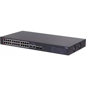 Dahua DH-CS4226-24ET-375 24XFE-2GE-2XSFP 375W Yönetilebilir POE Switch