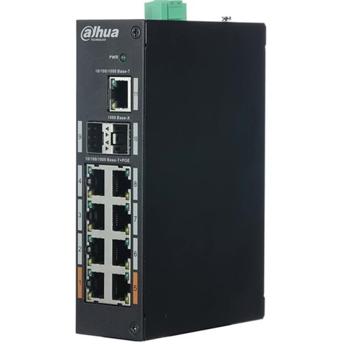 Dahua PFS3211-8GT-120 11 PORT 8XGE-2XGE/SFP 120W Yönetilemez POE Switch
