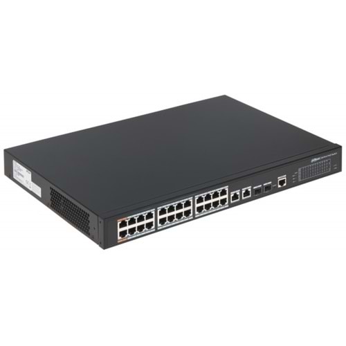 Dahua PFS4226-24ET-240 24 PORT 24XFE-2GE-2SFP 240W Yönetilebilir POE Switch