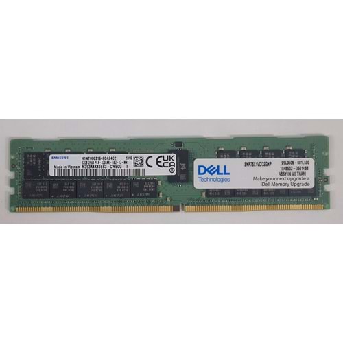 Dell 32GB (1x32)-2RX4 DDR4 RDIMM 3200MHz (B257620) SNP75X1VC/32GNP