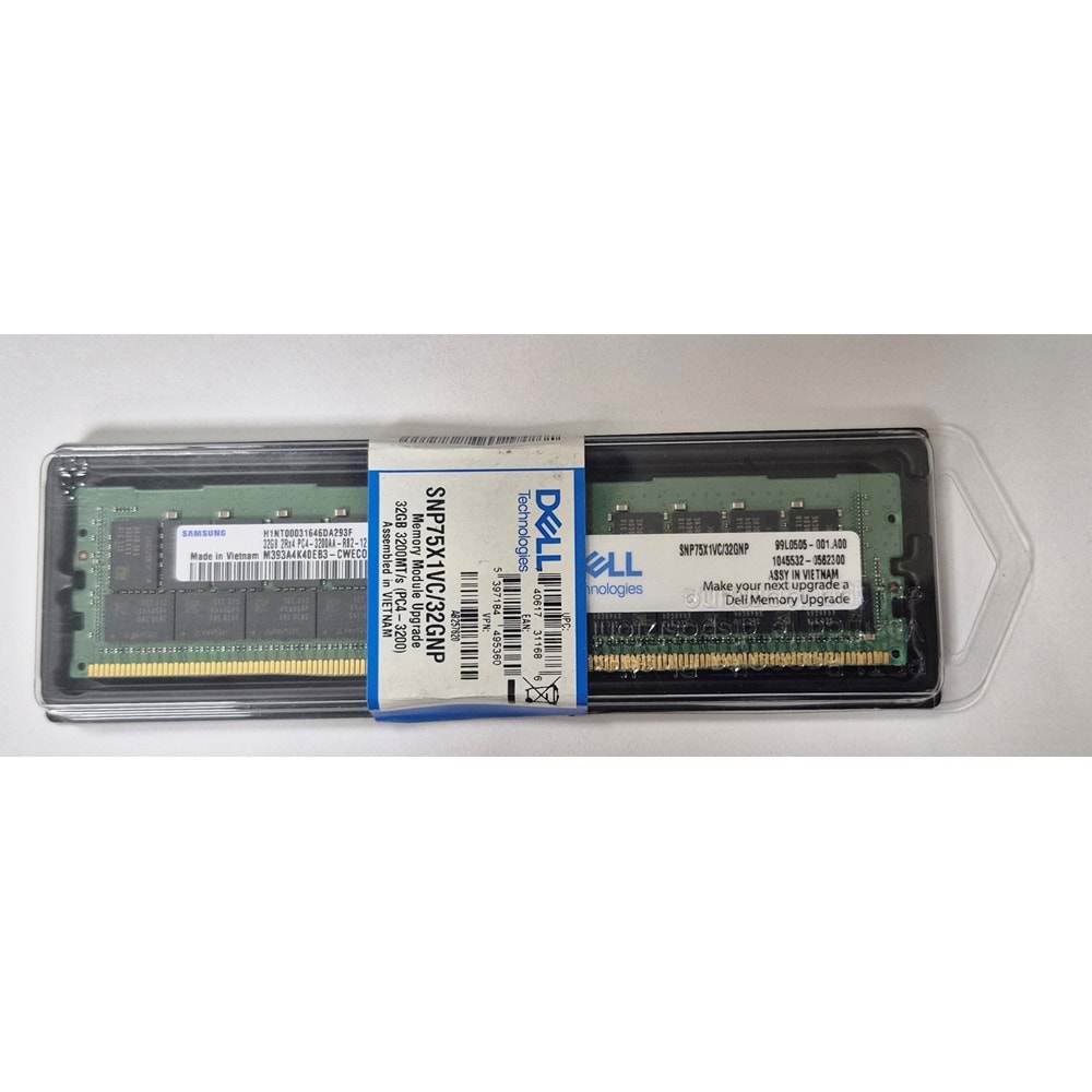 Dell 32GB (1x32)-2RX4 DDR4 RDIMM 3200MHz (B257620) SNP75X1VC/32GNP