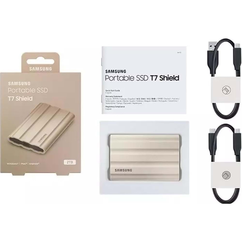 Samsung T7 2TB Usb 3.2 Gen 2 Type-C Bej Shield