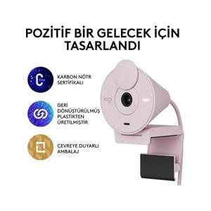 Logitech Brio 300 Webcam Pembe Full HD 960-001448