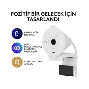 Logitech Brio 300 Webcam Beyaz Full HD 960-001442