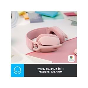 Logitech Zone Vibe 100 Kablosuz Kulaklık Pembe
