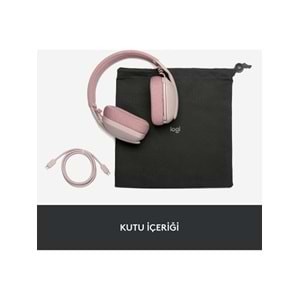 Logitech Zone Vibe 100 Kablosuz Kulaklık Pembe