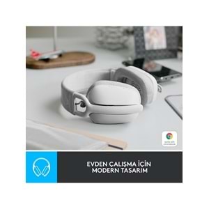 Logitech Zone Vibe 100 Kablosuz Kulaklık Beyaz