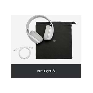 Logitech Zone Vibe 100 Kablosuz Kulaklık Beyaz