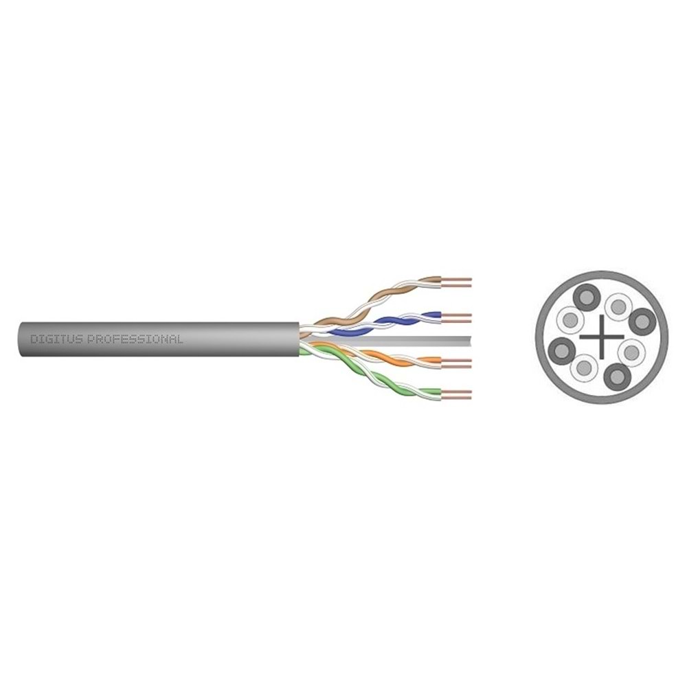 Digitus Cat6 Gri UTP Data Kablosu Saf Bakır (500m)