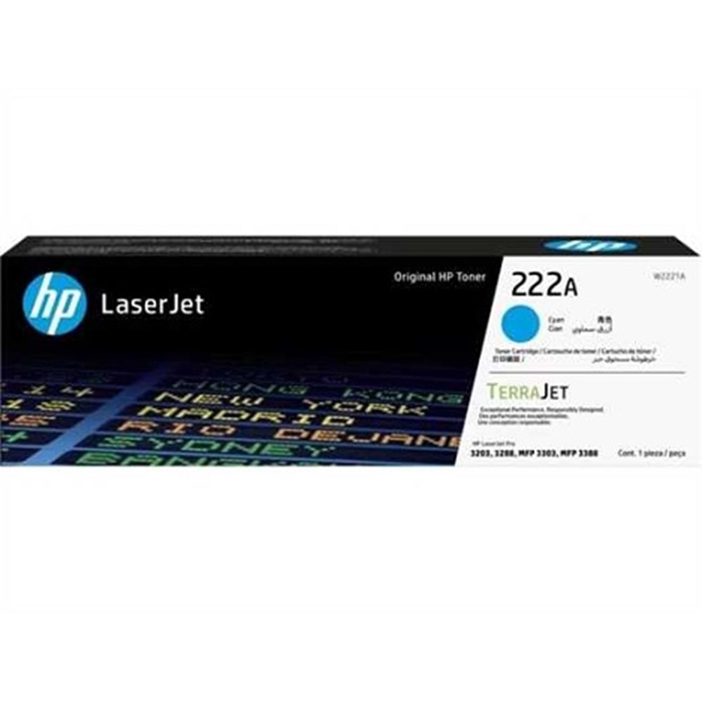 HP W2221A Mavi Toner Kartuş 222A