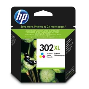 HP F6U67AE Renkli Mürekkep Kartuş (302XL)
