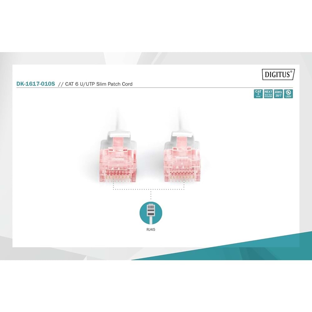 Digitus Zırhlı Patch Kablo Cat6A Gri (1m)