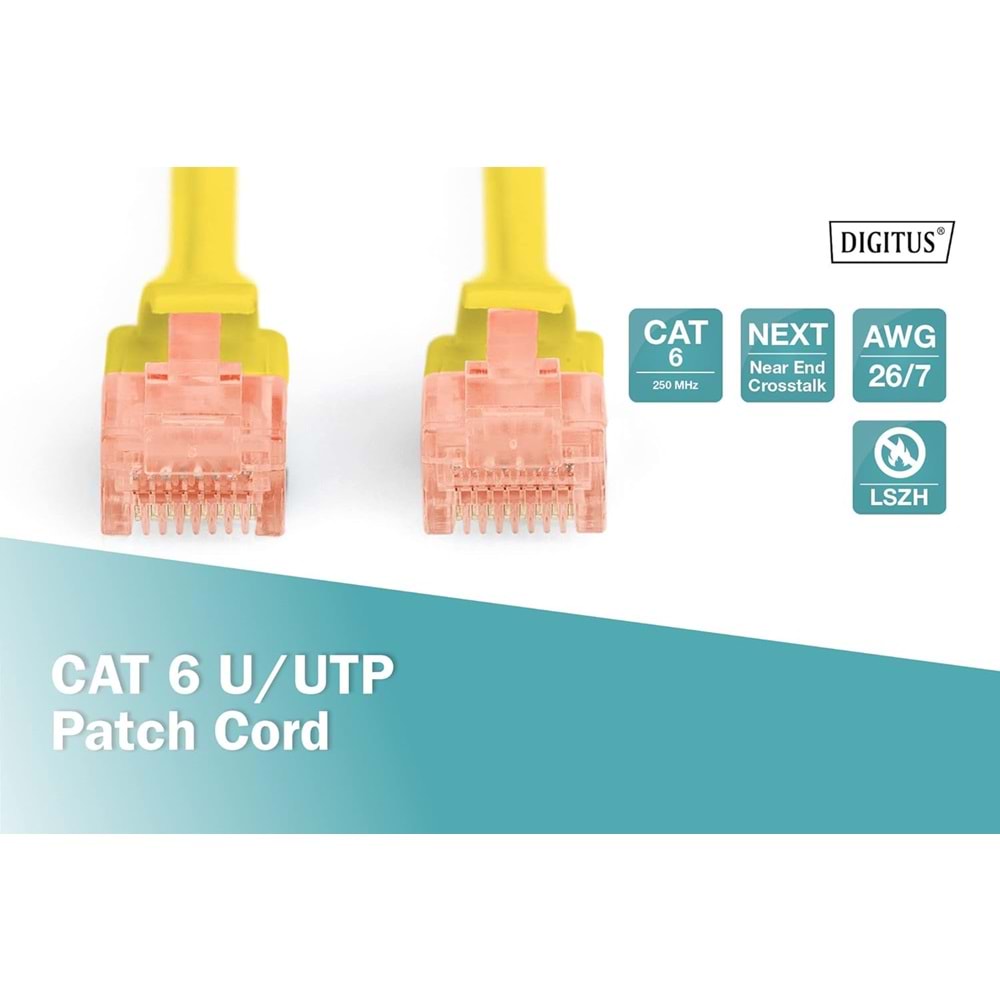 Digitus Patch Kablo Cat6 Sarı (1m)