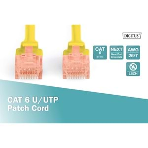 Digitus Patch Kablo Cat6 Sarı (1m)