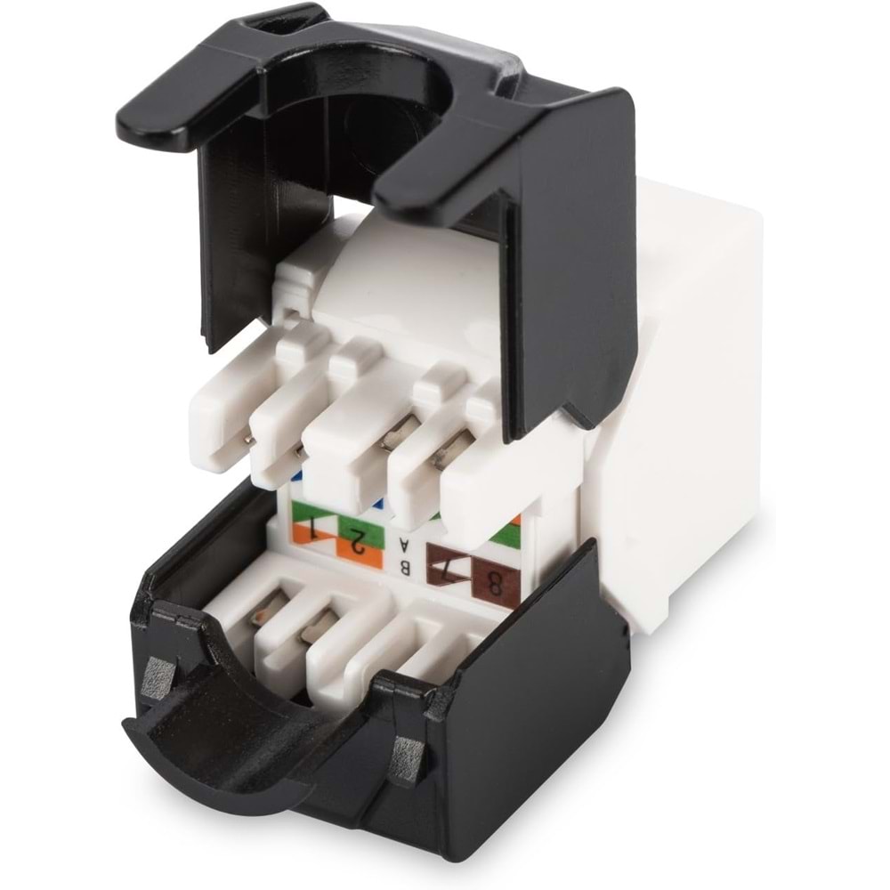 Digitus CAT6 Keystone Jack Zırhsız (Siyah Beyaz)