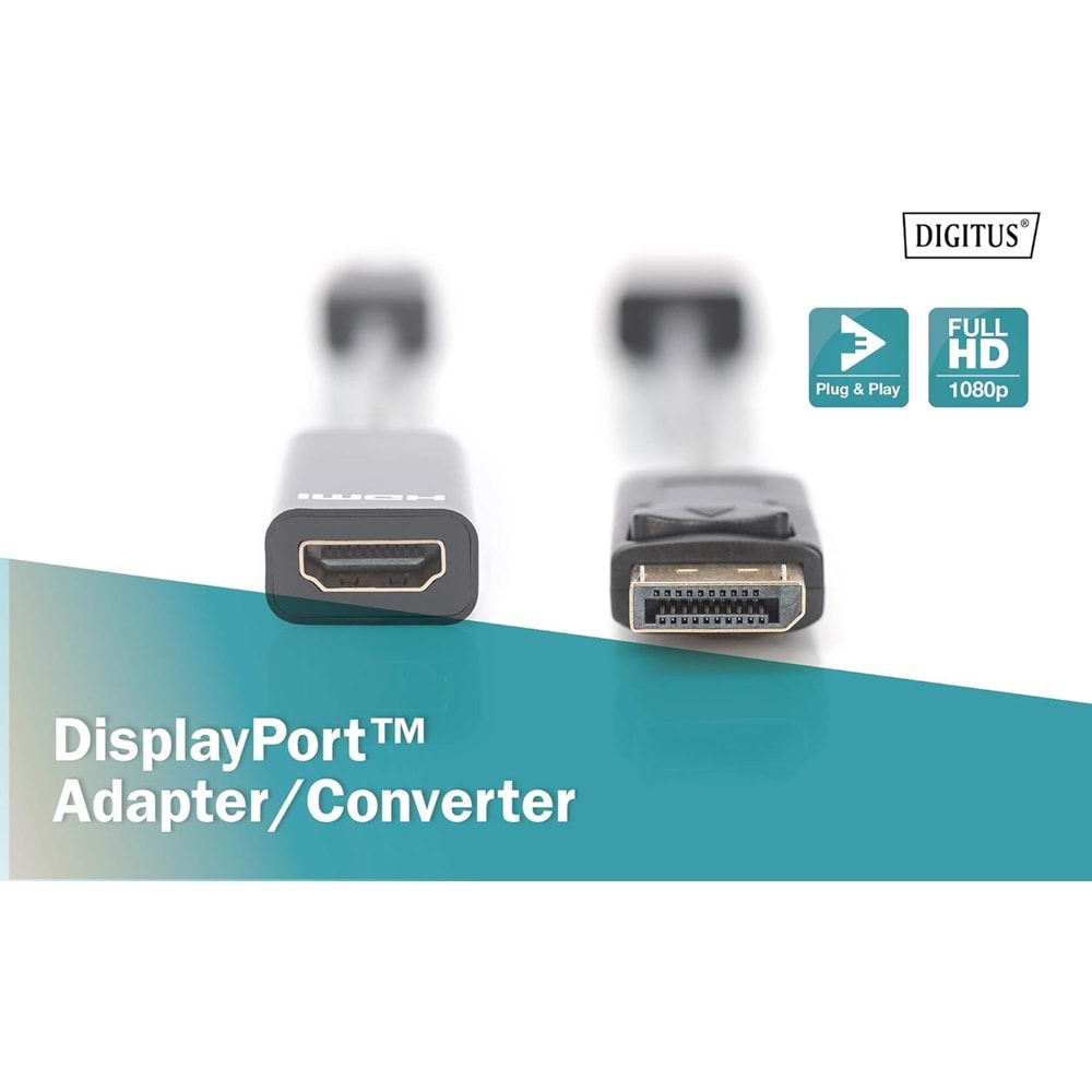 Digitus DisplayPort Kablo Siyah (15m)