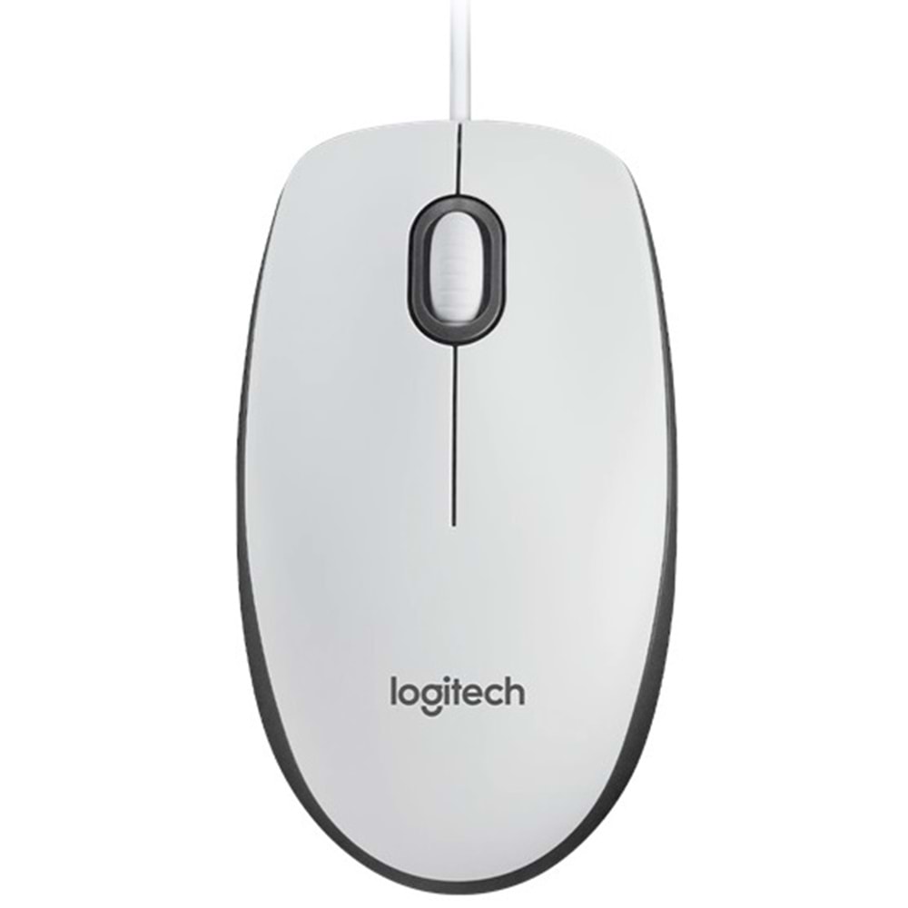Logitech M100 Kablolu Optik Mouse Beyaz 910-006764