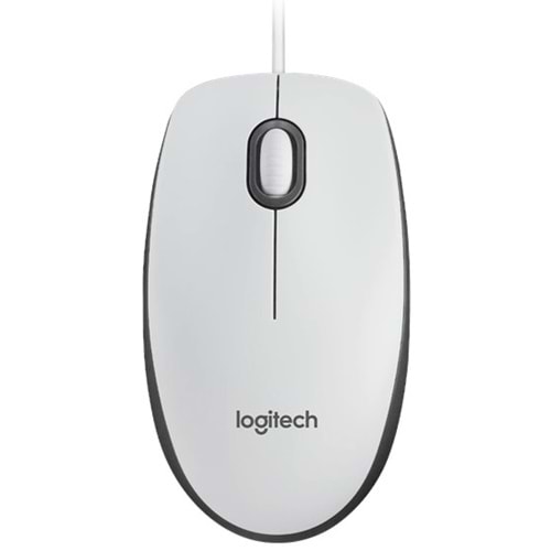 Logitech M100 Kablolu Optik Mouse Beyaz 910-006764