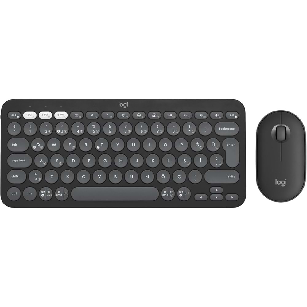 Logitech Pebble 2 Blutooth K&M Set Siyah