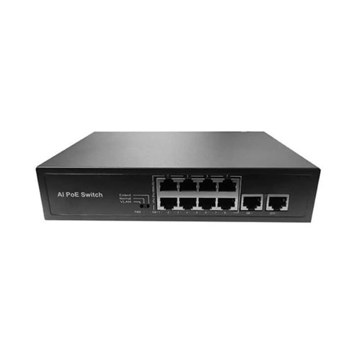 URANIUM POE-8020-96W 8 PORT 10/100 + 2 PORT 10/100 RJ45 UPLINK POE SWITCH (REAL
