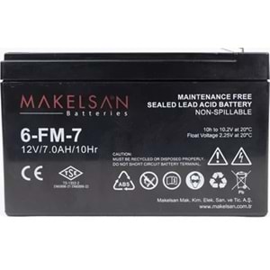 Makelsan 12V 7Ah TSE UPS VLRA Battery Kuru Tip Akü