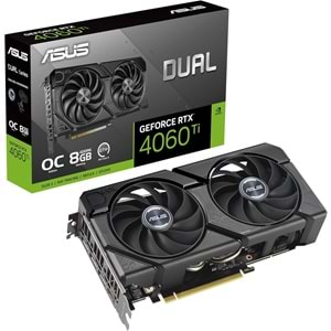 Asus DUAL-RTX4060TI-O8G-V2-BULK 8GB 128Bit GDDR6 DP/HDMI Ekran Kartı (Kutusuz)