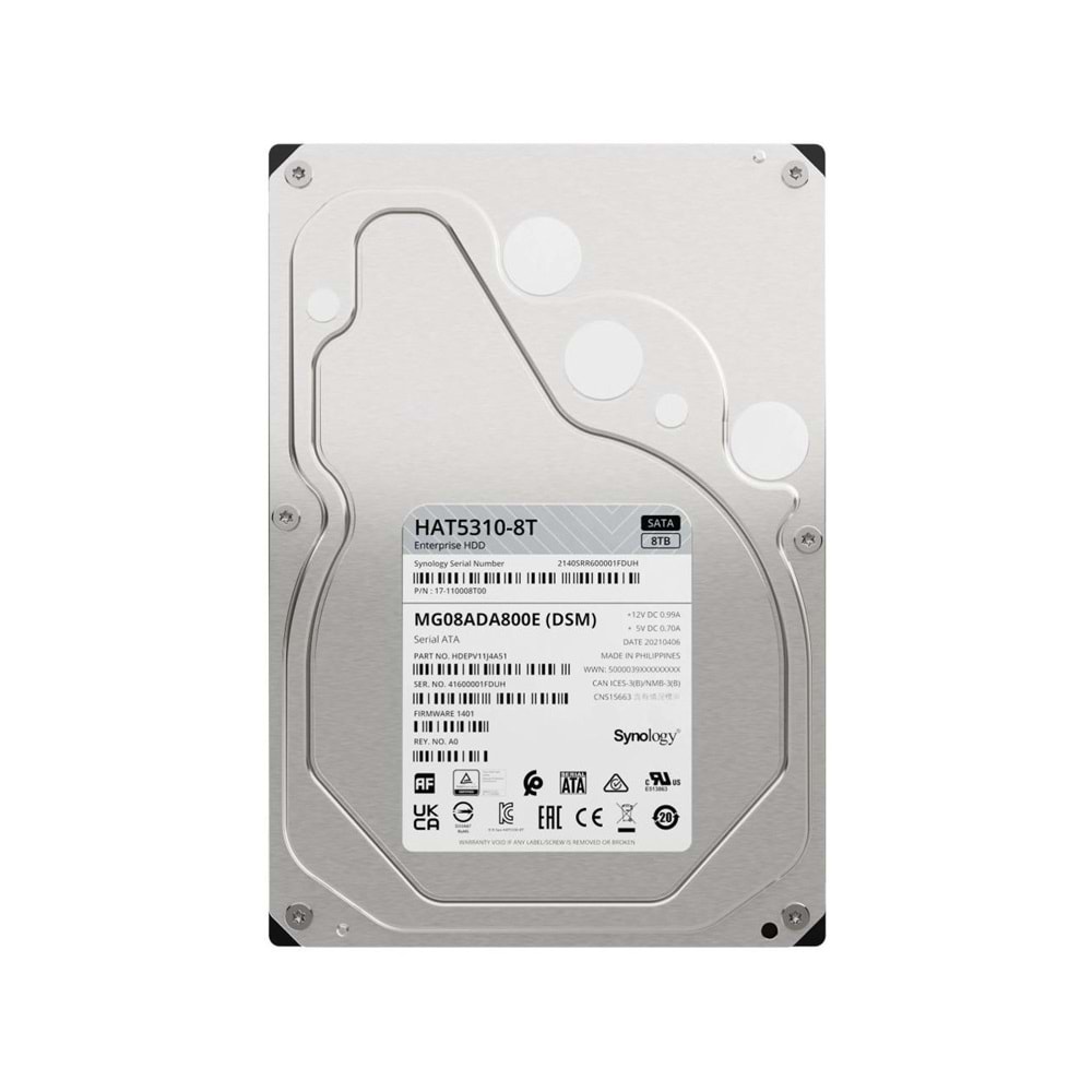 SYNOLOGY HAT5310-8T 8TB Sata 6.0 7200RPM 256MB 3.5 Dahili Disk