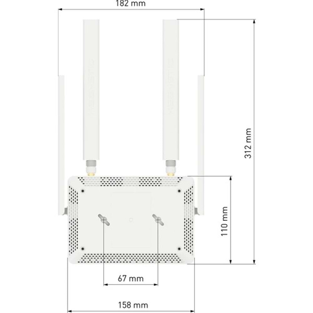 KEENETIC KN-2212-01-EU Runner 4G N300 Wi-Fi Mesh Fiber Router Sim Kart Destekli3G/4G/LTE Modem