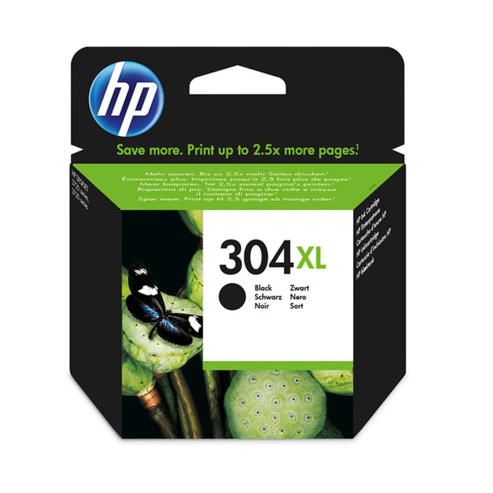 HP N9K08A No 304Xl Yüksek Kapasiteli Siyah Kartuş