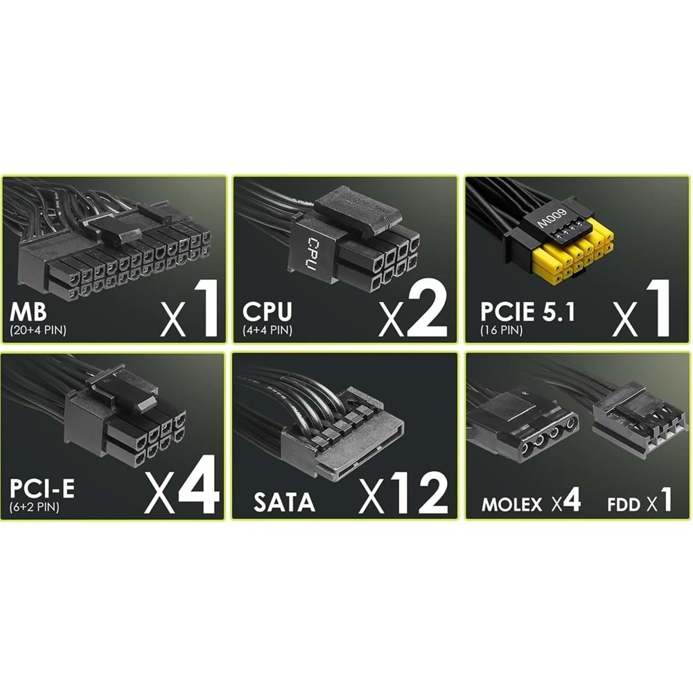 MSI MAG A1000GL PCIE5 1000W 80+ GOLD Power Supply