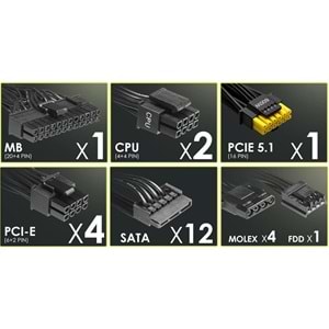 MSI MAG A1000GL PCIE5 1000W 80+ GOLD Power Supply
