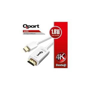 Qport Q-DPM Mini Displayport TO HDMI 1.8MT Kablo