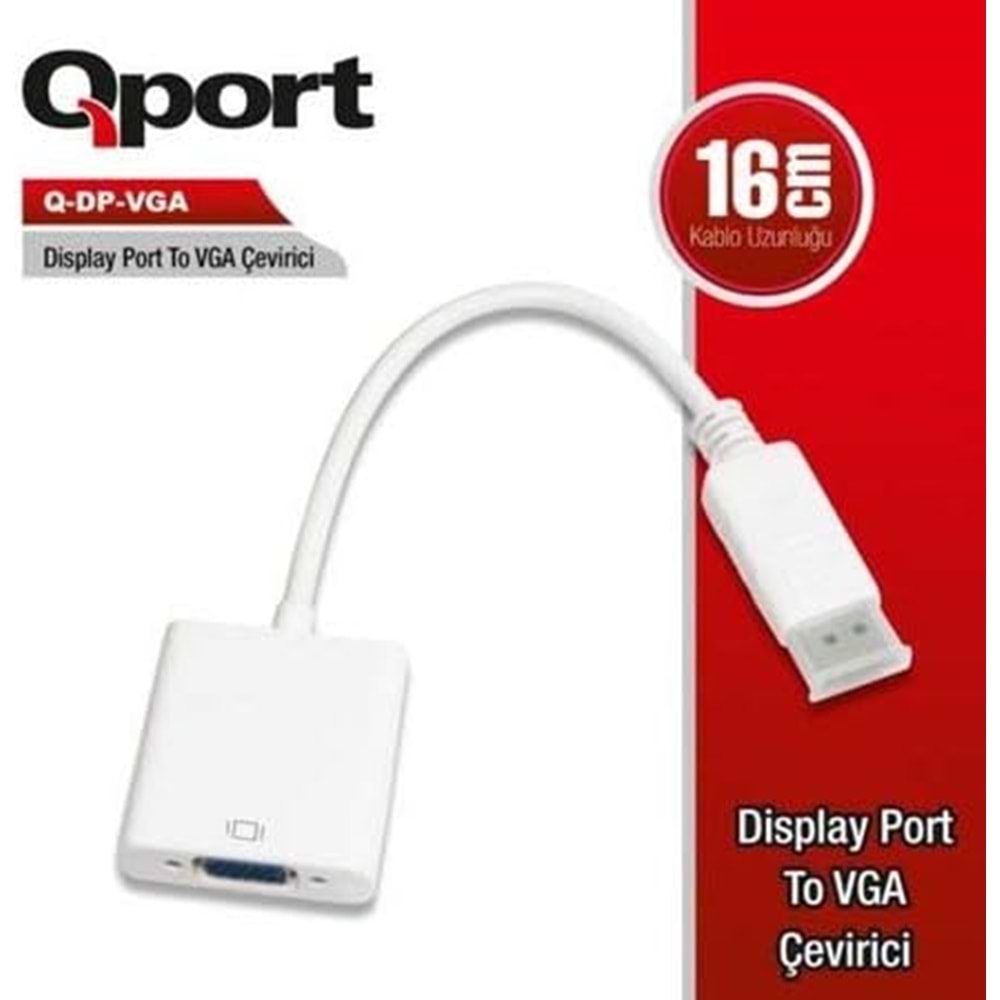 Qport Q-DP-VGA DP TO VGA Çevirici