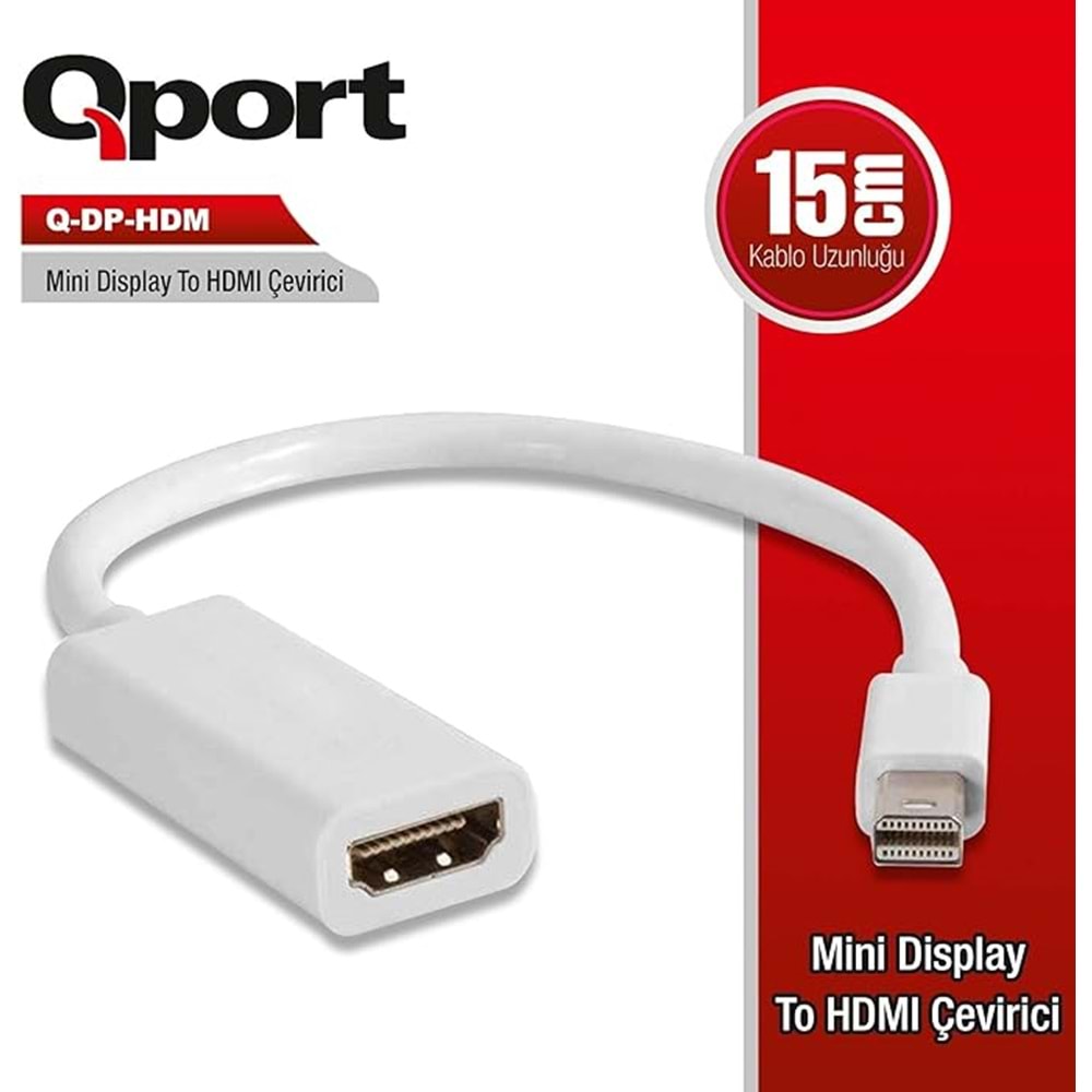 Qport Q-DP-HDB Displayport TO HDMI Çevirici