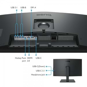 Benq PD2705U 27 IPS 4K UHD USB-C sRGB Rec.709 HDR10 PIP PBP DualView Tasarım Monitör
