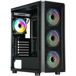 Frisby 650W 80+ Mesh Gaming Siyah Kasa USB3.0(ARGB Fan)(CM-105)