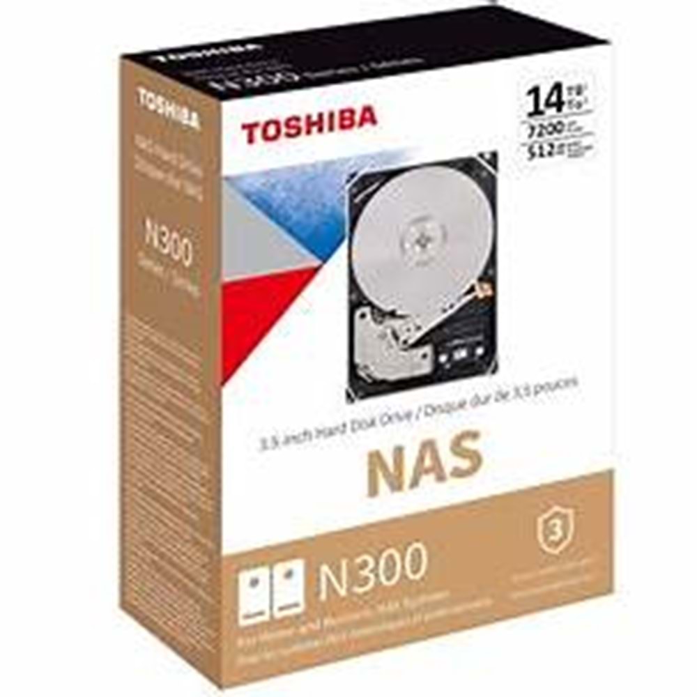 Toshiba N300 14TB 7200Rpm 512MB - HDWG51EUZSVA