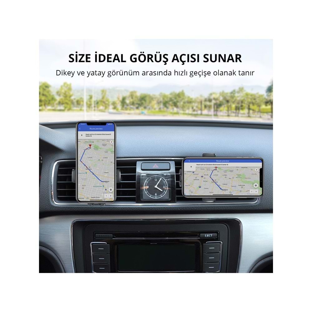Aukey HD-C48-BK 360-Derece Esnek Tüm Cihazlarla Uyumlu Araç İçi Telefon Tutucu