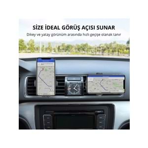 Aukey HD-C48-BK 360-Derece Esnek Tüm Cihazlarla Uyumlu Araç İçi Telefon Tutucu