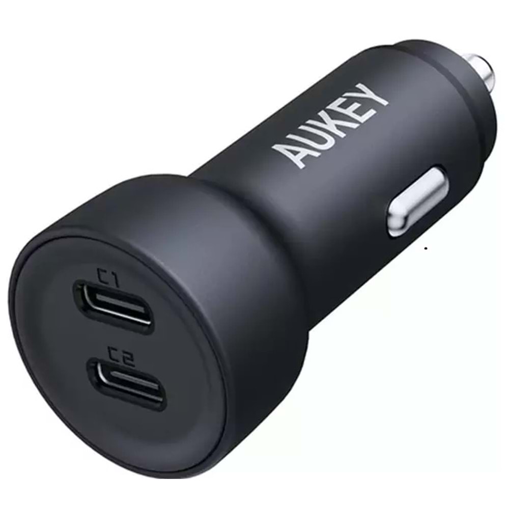 Aukey CC-Y23-BK 65W İki Type-C PD Araç Şarj Cihazı