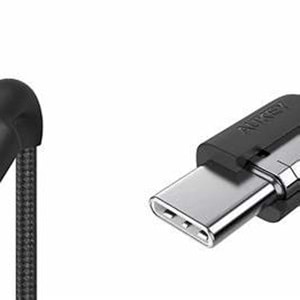 Aukey CB-CD45-WH Naylon Örgülü Type-C Type-C Şarj Kablosu (0.9m)