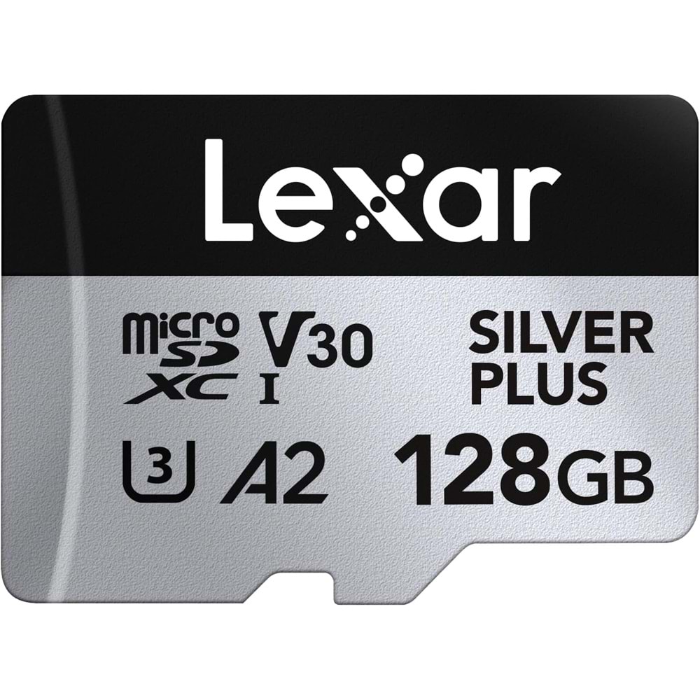 Lexar 128GB Yüksek Perfomans Silver Plus MICROSDXC UHS-I UP TO 205MB/S READ 150MB/S WRITE C10 A2 V30