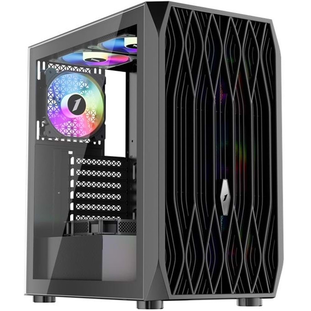 1ST Player Ariya AY7 Siyah 650W 80+ ARGB 4X12CM FAN Temperli Cam Mesh USB 3.0 ATX KASA