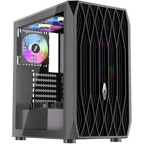 1ST Player Ariya AY7 Siyah 650W 80+ ARGB 4X12CM FAN Temperli Cam Mesh USB 3.0 ATX KASA