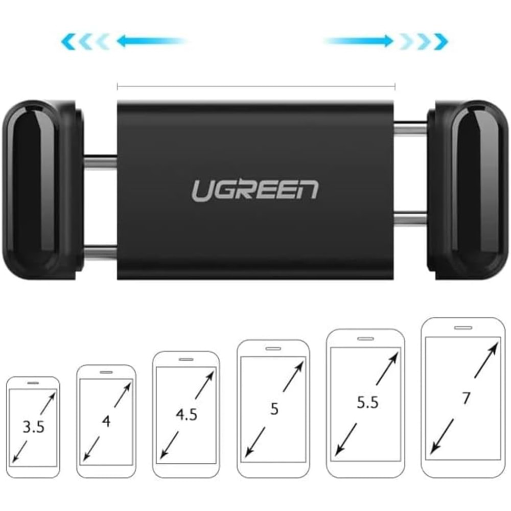 UGreen Araç İçi Telefon Tutucu Air Siyah