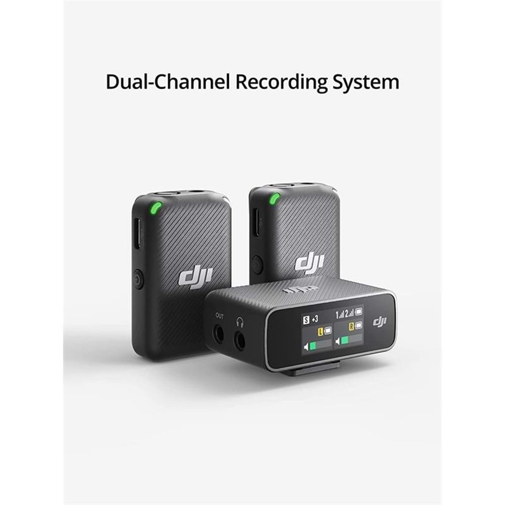 Dji MIC 2 TEK KİŞİLİK KABLOSUZ MİKROFON KİTİ (1TX-1RX) (RESMI DIST GARANTILI)