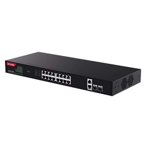 IP-COM G1120P-16-250W 16 Port Gigabit+2XGB RJ45/SFP Uplink 230W POE Rackmount Switch