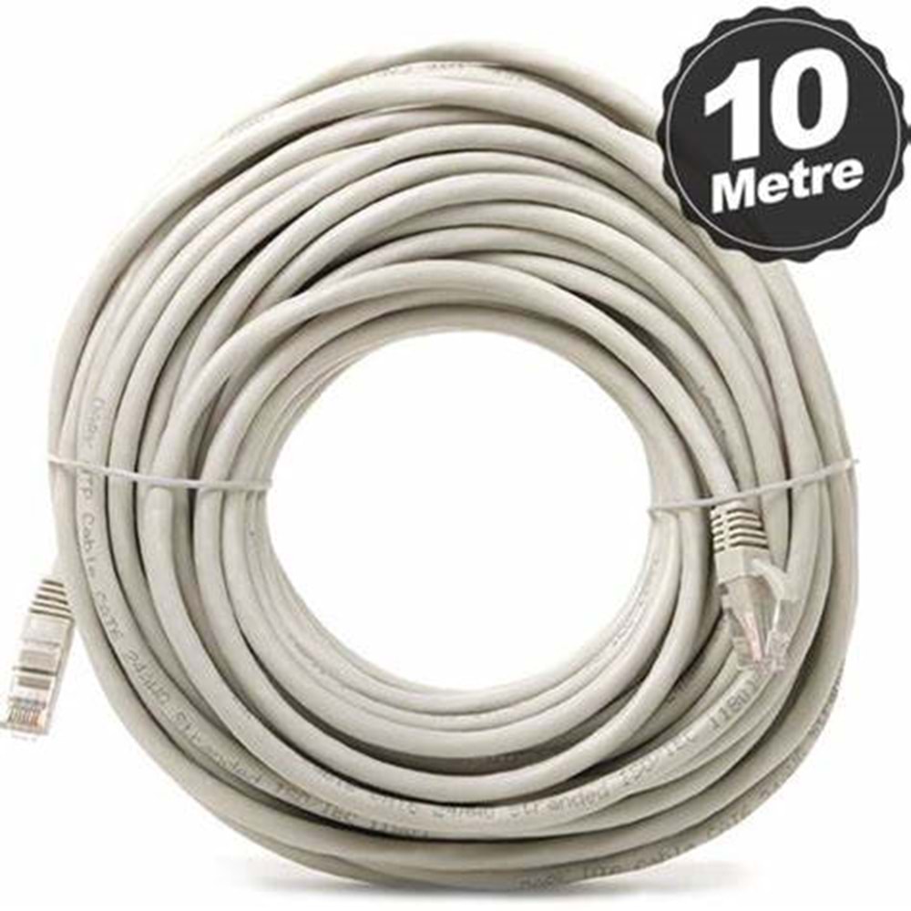 NETS DNE-PCU03-C6-1000-GY UTP CAT6 Patch Kablo 26AWG LSZH Bakır 10MT Gri