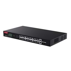 IP-COM G1128-24-410W 24 Port Gigabit +2XGB RJ45/SFP Uplink 370W POE Rackmount Switch